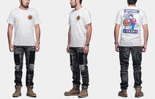 CARPTOWN ORIENTAL CHARACTER #I PLAY FOR KEEPS. CHARACTER PRINT ON BACK SHORT-SLEEVED T-SHIRT