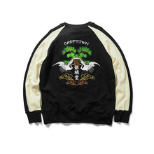 CARPTOWN TSURU AND MATSUKI EMBROIDERED RAGLAN LONG-SLEEVED SWEATSHIRT