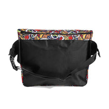 HEA LION HEAD PATTERNED NYLON ZIPPER MESSENGER BAG