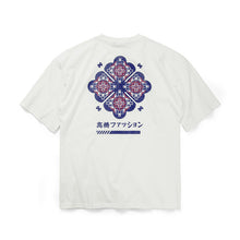 TAKAHASHI JAPANESE STYLE GEOMETRIC TOTEM PRINT ON BACK SHORT-SLEEVED SHIRT