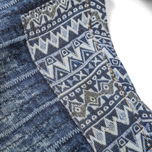 HE75 REGULAR-FIT SELVEDGE RIP-AND-REPAIR DISTRESSING AND QUILT-STITCHED WASHED DENIM