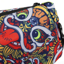 HEA LION HEAD PATTERNED NYLON ZIPPER MESSENGER BAG