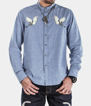 CARPTOWN CRANE EMBROIDERY LONG SLEEVE SHIRT