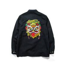 HEA LION HEAD PRINTED LONG-SLEEVED SHIRT JACKET