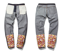 HEA REGULAR-FIT LION HEAD EMBROIDERED RAW SELVEDGE JEANS