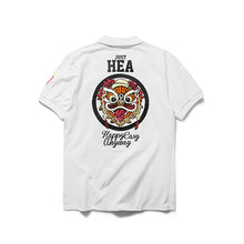 HEA LION HEAD EMBROIDERED ON BACK SHORT-SLEEVED POLO SHIRT