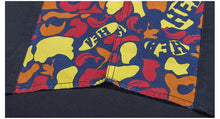 HEA PATTERN PRINTED LONG-SLEEVED DENIM SHIRT WITH PATTERN PRINT LINED HOOD