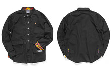HEA PATTERN PRINT LINED OXFORD LONG-SLEEVED SHIRT