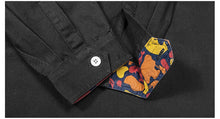 HEA PATTERN PRINT LINED OXFORD LONG-SLEEVED SHIRT