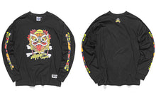 HEA LION HEAD AND BONE PRINT ON CHEST AND SLEEVE LONG-SLEEVED SHIRT