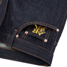CARPTOWN REGULAR-FIT RAW SELVEDGE JEANS WITH GOLDEN CARP EMBROIDERY AND LASER PRINTED SUMENAWA