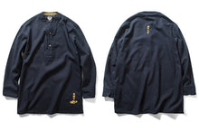 CARPTOWN PATTERN PRINTED LINED BRACELET LENGTH SLEEVE SHIRT