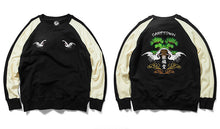 CARPTOWN TSURU AND MATSUKI EMBROIDERED RAGLAN LONG-SLEEVED SWEATSHIRT