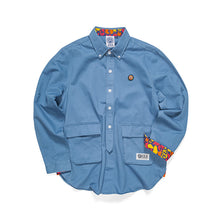 HEA PATTERN PRINT LINED OXFORD LONG-SLEEVED SHIRT